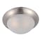 Maxim Lighting Essentials 1-Light 12" Wide Satin Nickel Flush Mount Light 5850FTSN - alternate 1